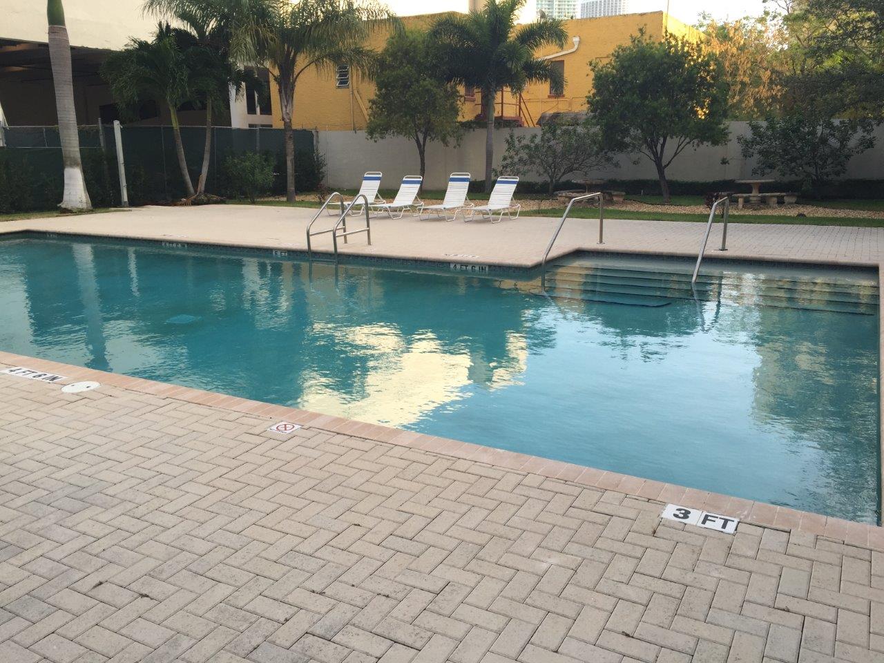 Pool looking toward the sun deck